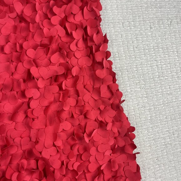 BCBGMAXAZRIA Red 3D Heart Sleeveless Mini Dress Size 4 Valentine Party - Picture 15 of 16